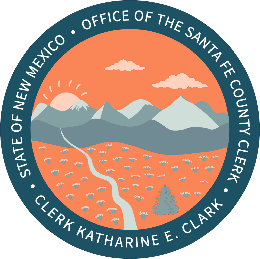 New Mexico office of the Santa Fe county clerk, Kathryn E Clark